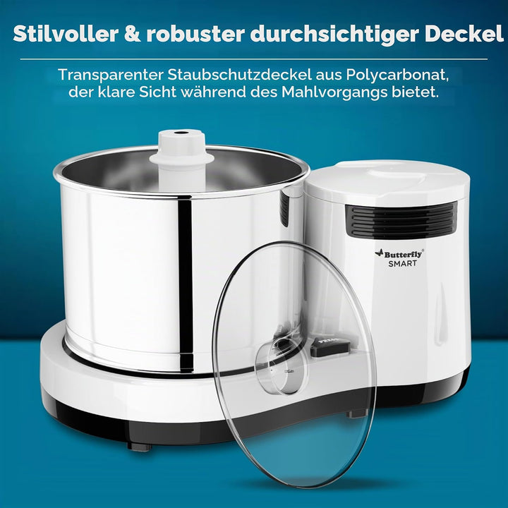 Butterfly Smart Nassmühle mit Kokosnuss-Schaber, 2 Liter (indischer Stecker)