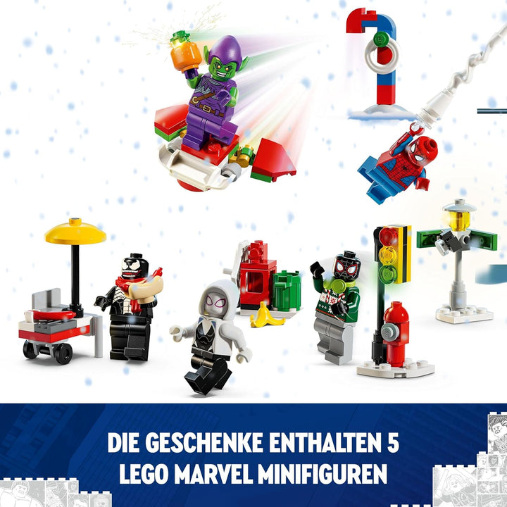 LEGO Spider-Man Adventskalender 2024, Superhelden-Spielzeug, vorweihnachtliches Geschenk für Jungen