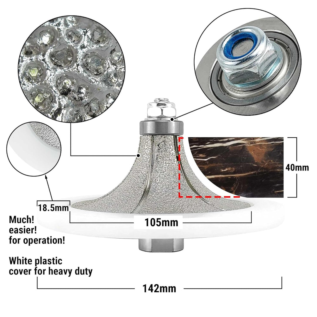 NBB Diamant-Profilscheibe Diamantfräser Fräsbohrer Trennreibahle Profilierungs-Bit für Porzellan Fli