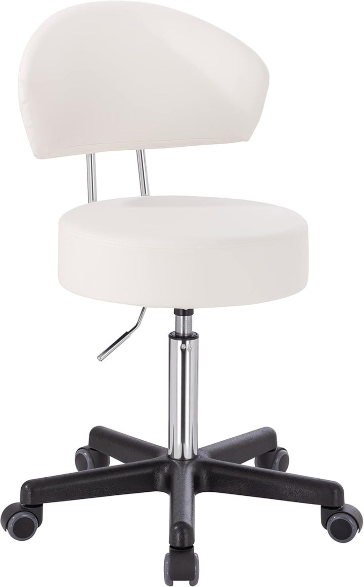 Profi Rollhocker XL mit Rückenlehne - grosse Sitzfläche - Sitzhöhe verstellbar bis über 70 cm - Arbe