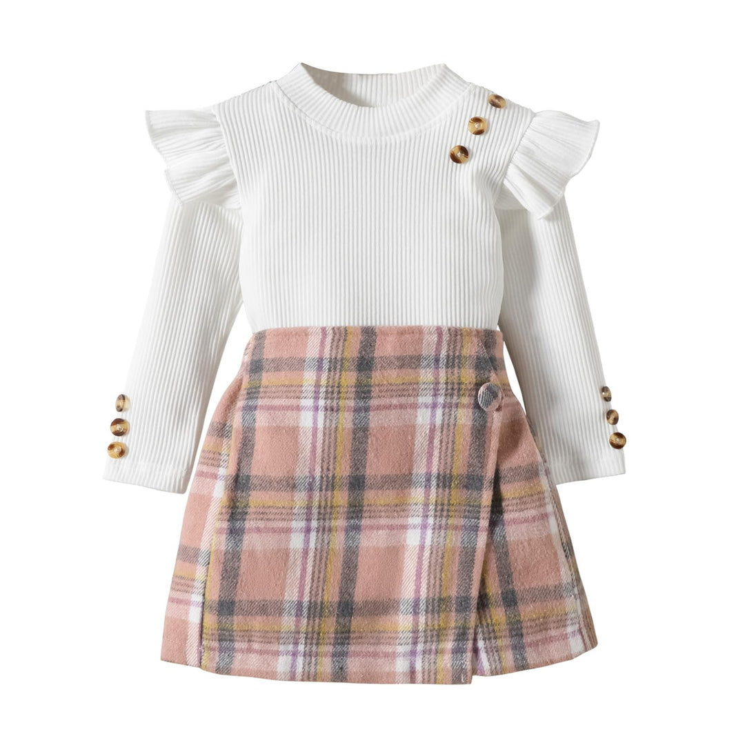 Miipat Kleinkind Mädchen Kleidung Set Mädchen Outfits Set Lange Ärmel Pullover Tops mit Mini Rock Se