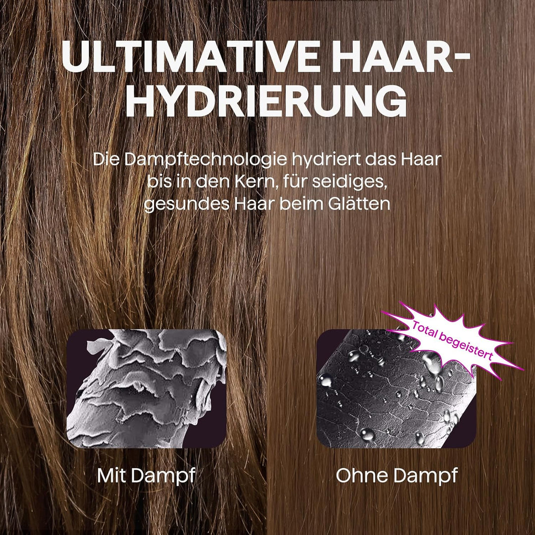 Wavytalk Dampf-Glätteisen Haarglätter für Schnell einen Seidig Glattes Haar