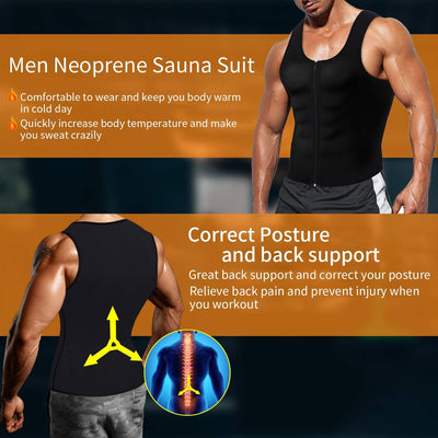 Bingrong Herren Fitness Shape Shirt Figur formend Training Achselshirts Weste Sauna Schwitzeffekt Ta