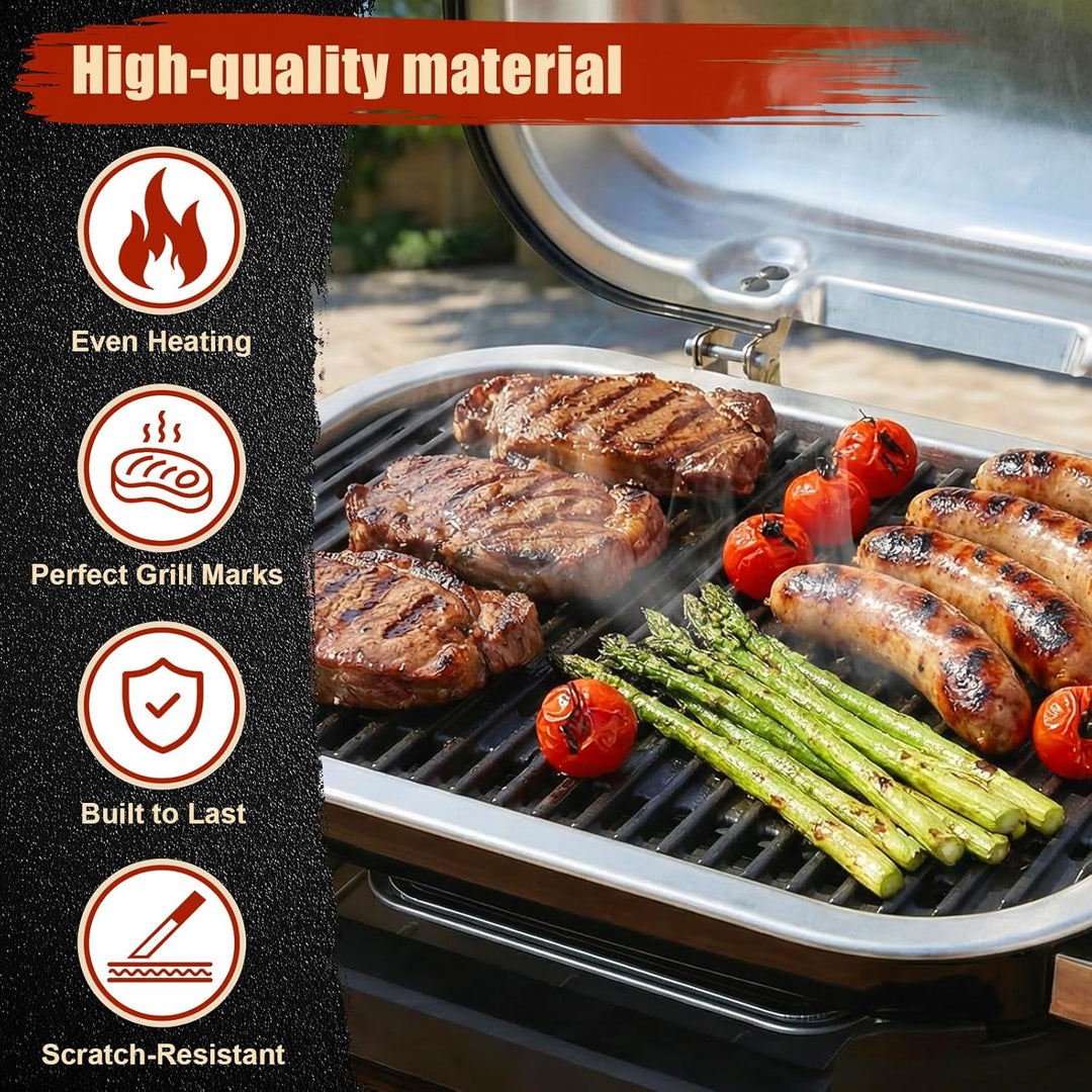 Denmay 28,5 x 43cm Gusseisen Grillrost für Weber Lumin Compact Outdoor Grills, Gusseisen rost Ersatz