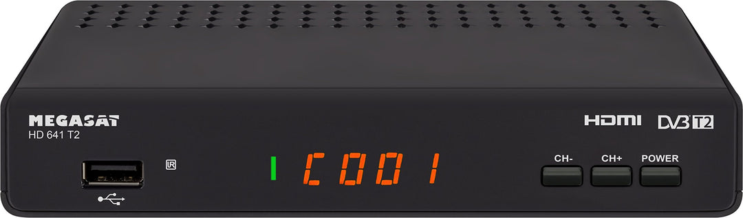 MegaSat 0201115 "HD-641T2 DVB-T2 HD-Receiver schwarz