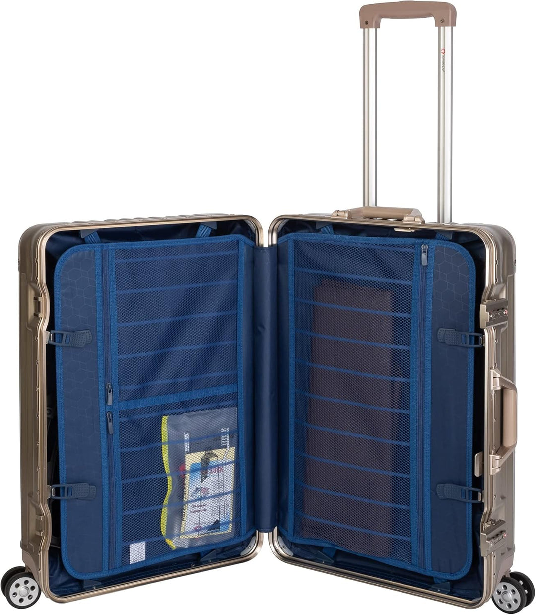 Travelhouse Koffer London 65 cm – Aluminium-Rahmen, Polykarbonat Hartschale, 67L Volumen, 4X Silent