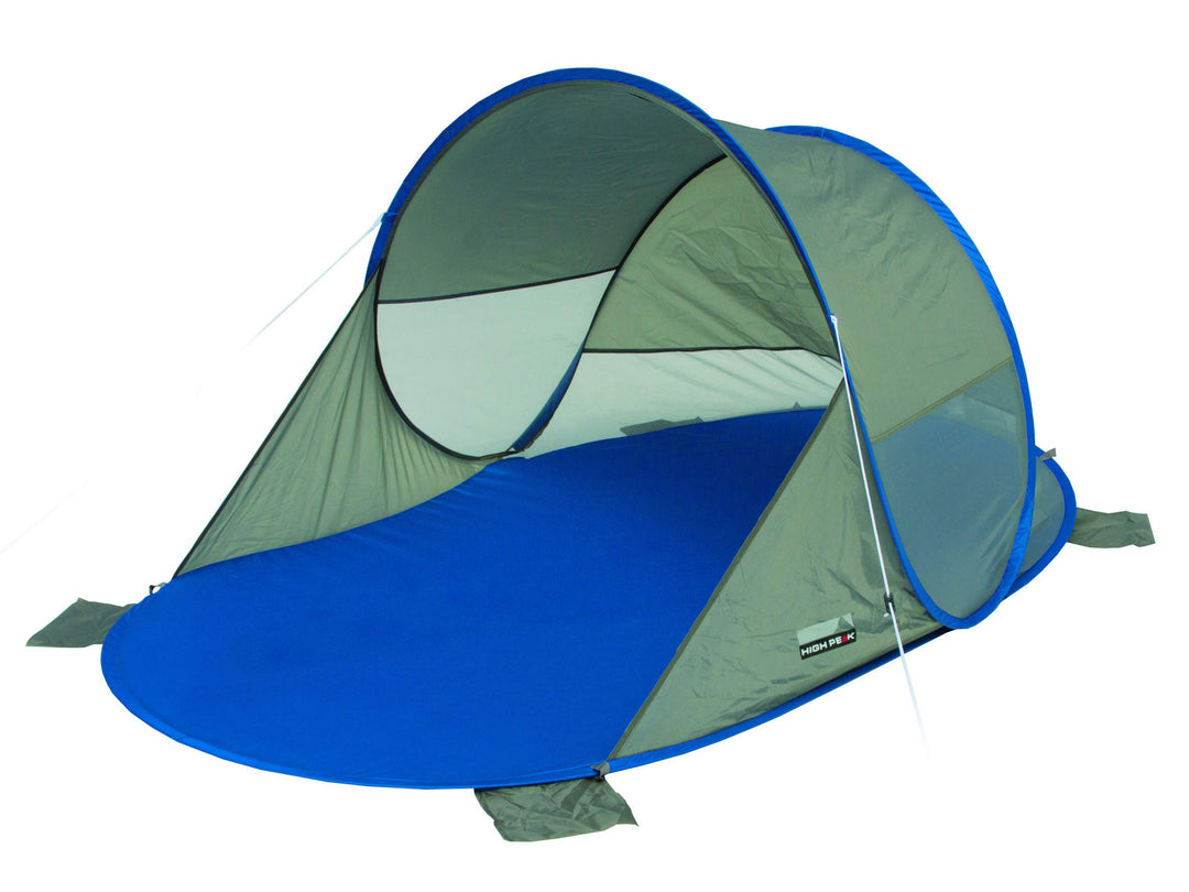 High Peak Calvia Pop Up Strandmuschel, blau/Grau