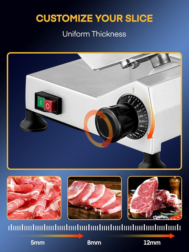 Allesschneider Elektrische Aufschnittmaschine, 240W Kommerzieller Fleisch Allesschneider, Fleischsch