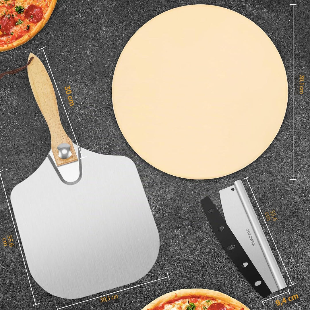 Pizzastein Round 5er Set 15" Round, 15" Round