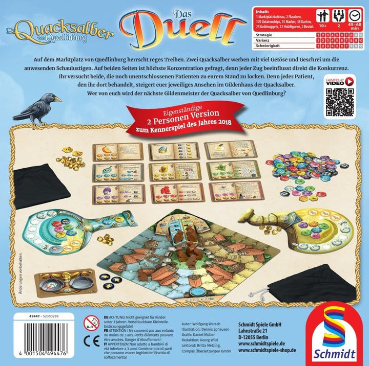 Schmidt Spiele 49447 Die Quacksalber von Quedlinburg, Das Duell, Familienspiel 27 cm x 27 cm x 2.54