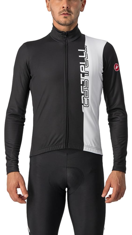 CASTELLI Herren Traguardo Jersey Fz Sweatshirt S Hellschwarz/Weiss, S Hellschwarz/Weiß