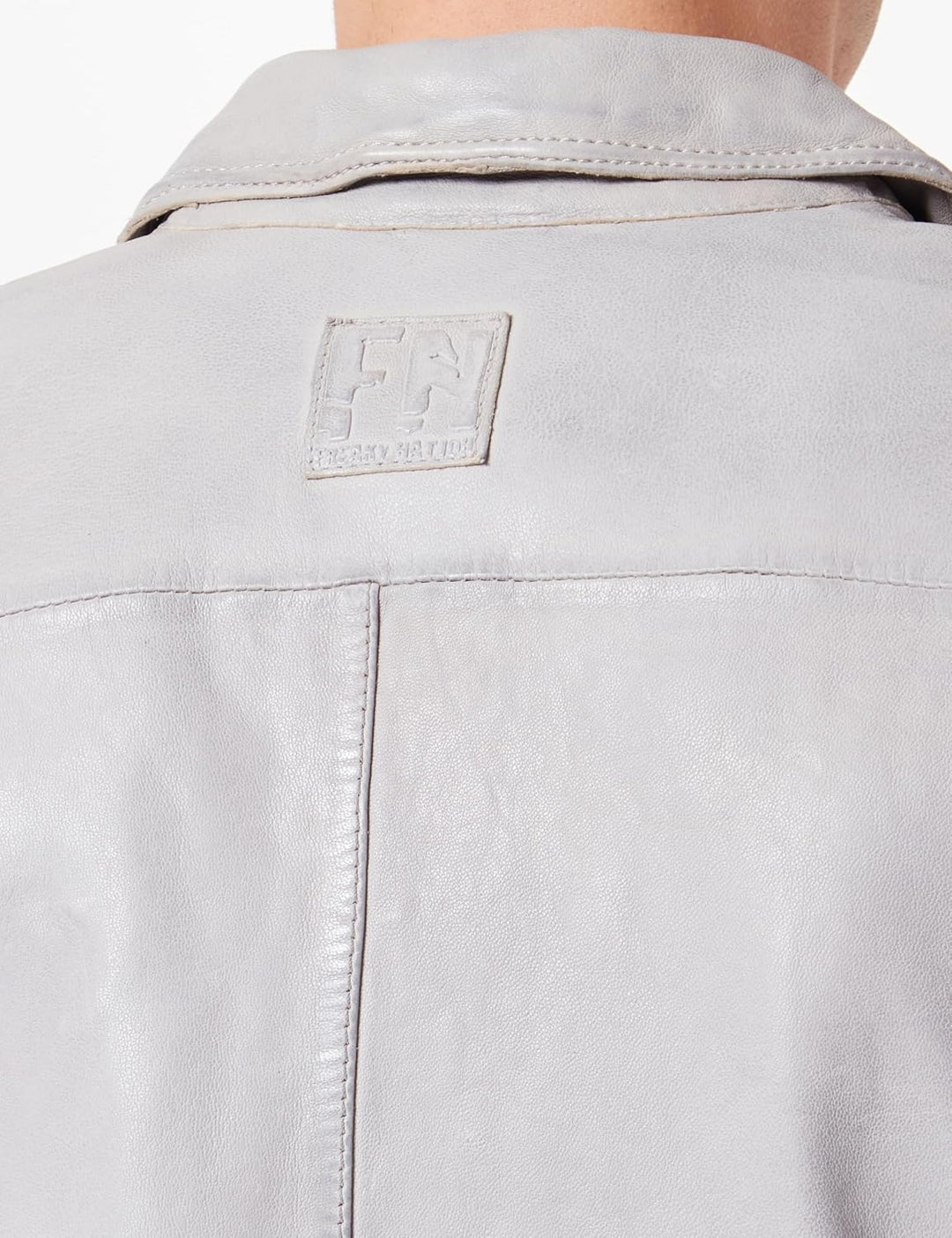 Freaky Nation Herren The Strength-fn Lederjacke, Stone