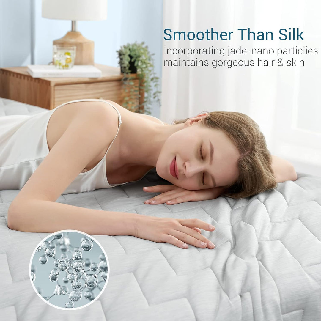 Elegear Kühldecke leichte Sommerdecke, 2 in1 doppelseitige Bettdecke mit Japanische Arc-Chill Q-Max>