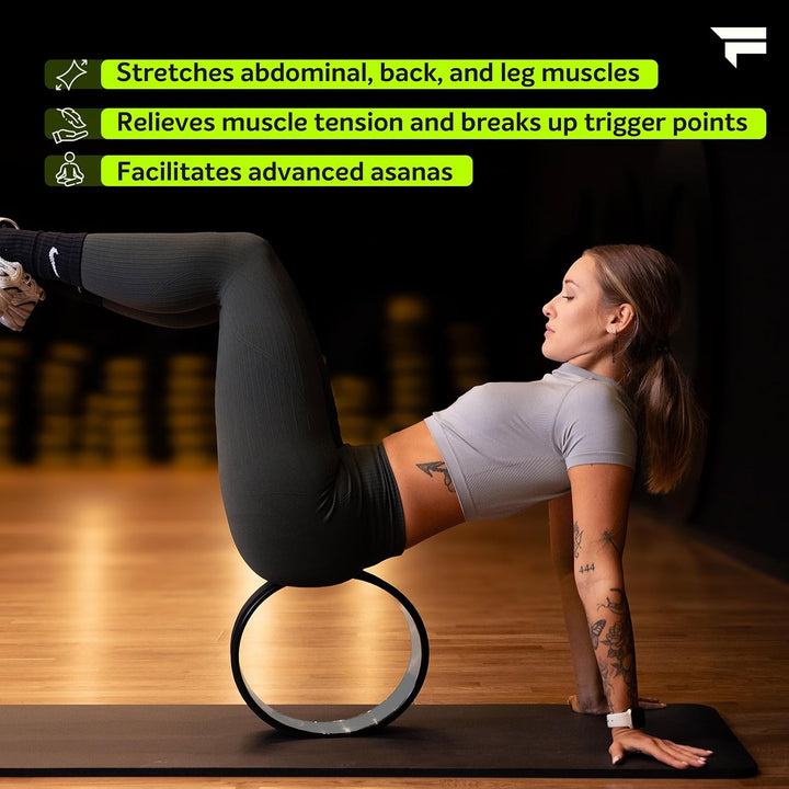 Fizyo Yoga Wheel Ø 32 cm – Yogarad für effektives Rücken-Training & Schmerzlinderung – Stabil, Rutsc
