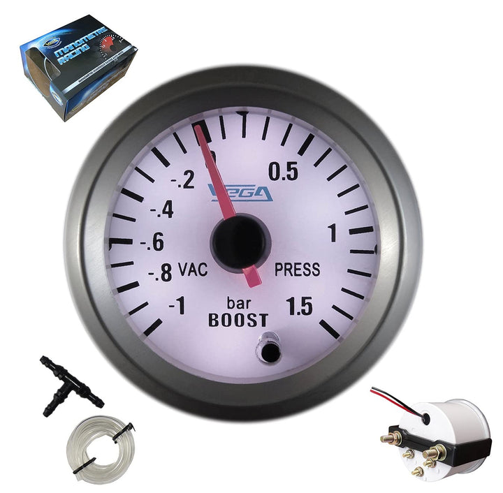 Vega® Turbodruck-Manometer, 1 bis 1,5 bar, 7 Farben, weisser Hintergrund, 52 mm