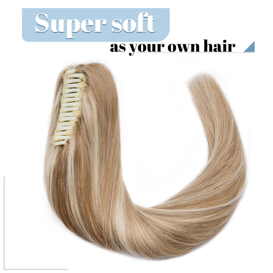 SEGO Ponytail Extension Echthaar Pferdeschwanz Zopf Clip in Haarteil Haarverlängerung 100% Remy Haar