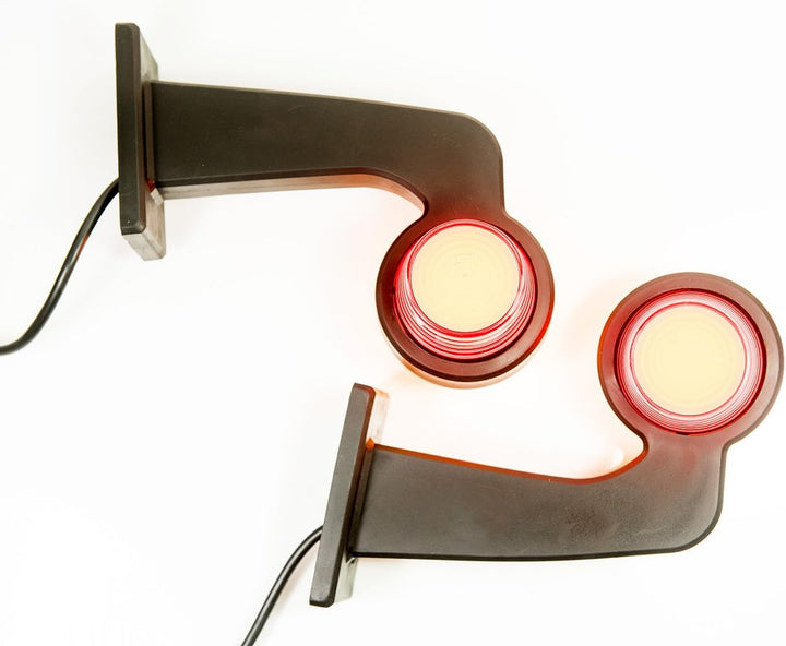 2 x LED Gummi Begrenzungsleuchte Seitenleuchte 12V 24V mit Old School NEON STYLE Positionsleuchte Au