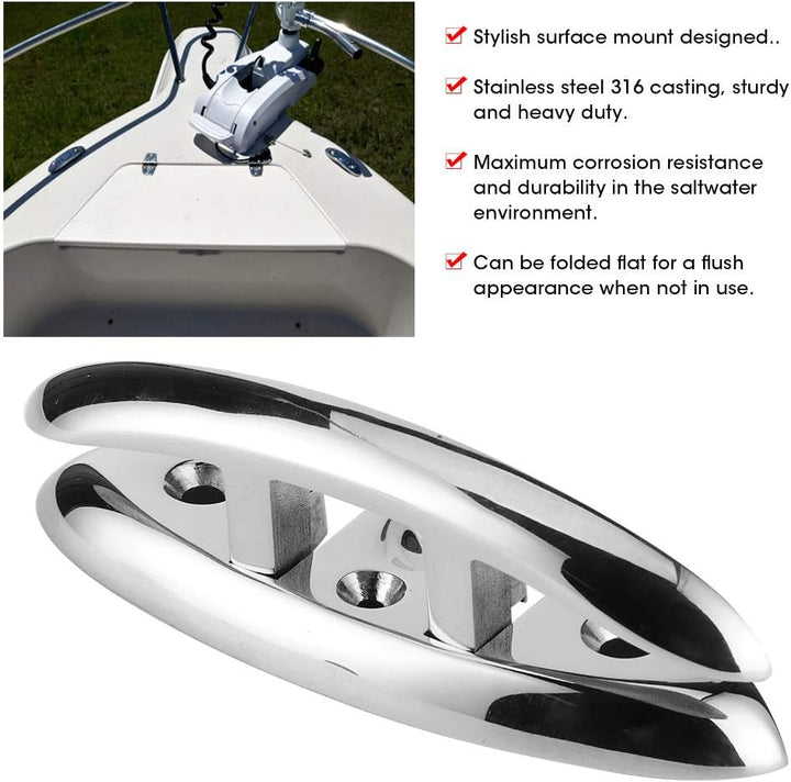 Anlegeklampen-Dock Stollen Für Boot Anlegeklampen Für Boote Edelstahl Boot Mooring Accessoires 5In F