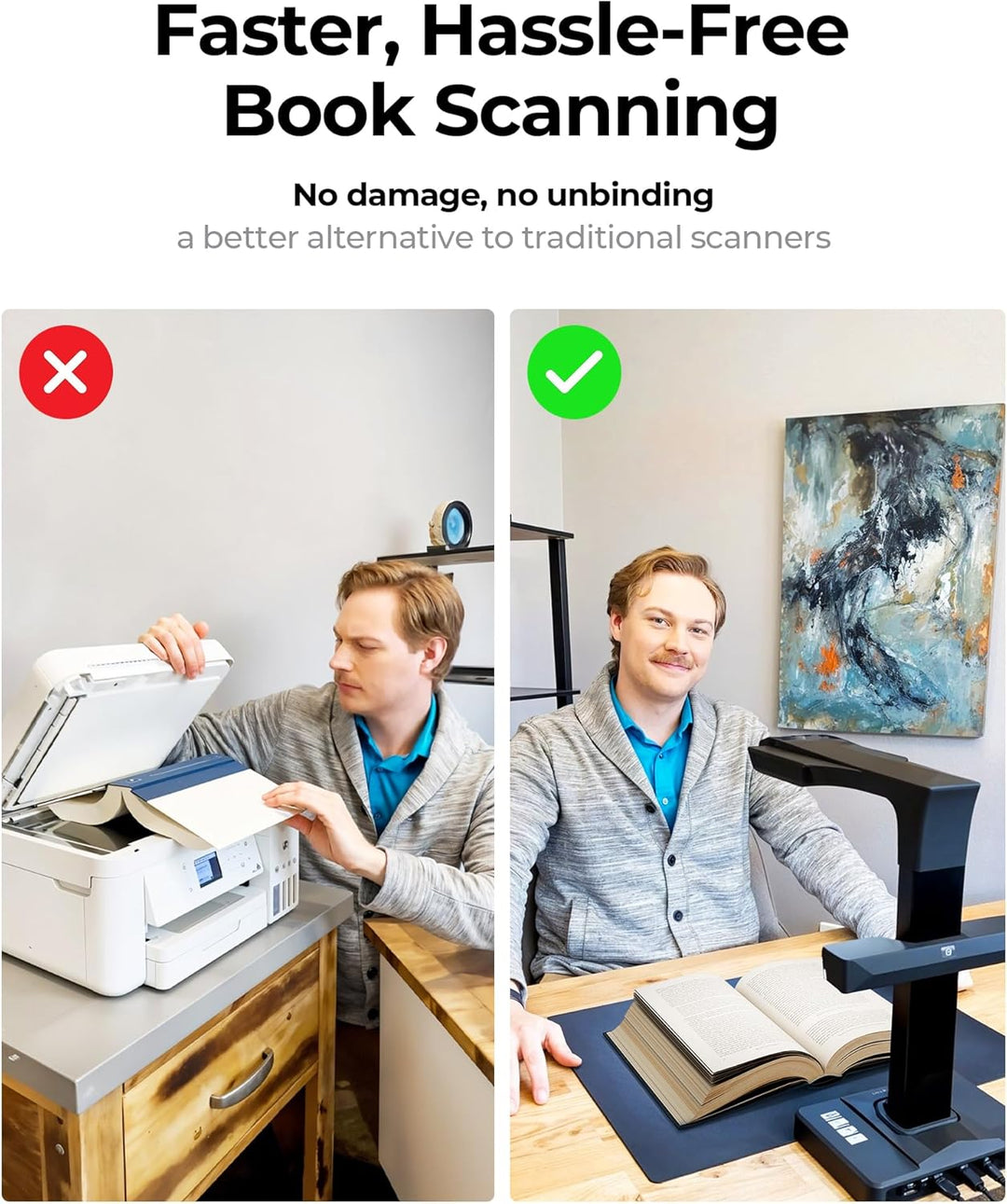 CZUR ET Max 38MP Buchscanner Professioneller Scanner mit Laser Curve Flattening-Tech, Dokumentenscan