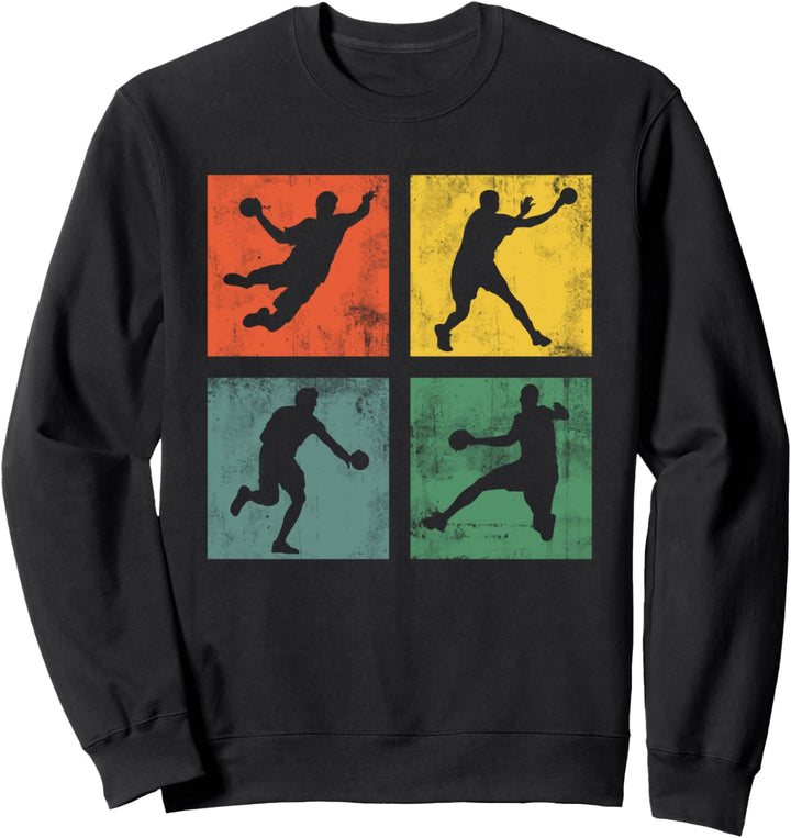 Handball Vintage Handballer Handballspieler Torwart Sweatshirt