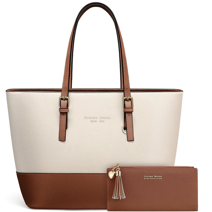 Damen Handtasche Schultertasche, Vintage Leder Tasche Shopper Gross für BüRo Schule Einkauf, Geschen