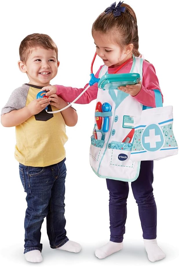 VTech - Elektronisches Lehrlings-Set, Doktorkoffer mit interaktiven Kinder-Tablets und Lernspielen,