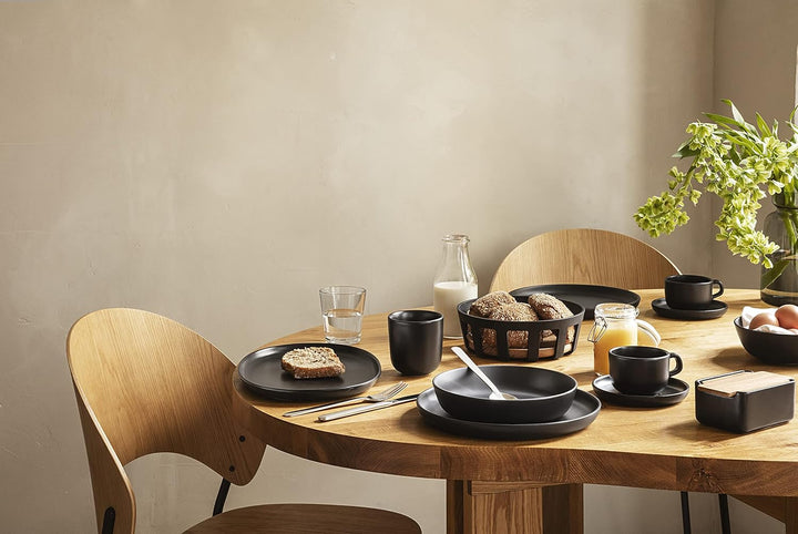 EVA SOLO | Nordic Kitchen Butterdose | Schwarz mit Eichendeckel | Für handelsübliche Butterpackungen