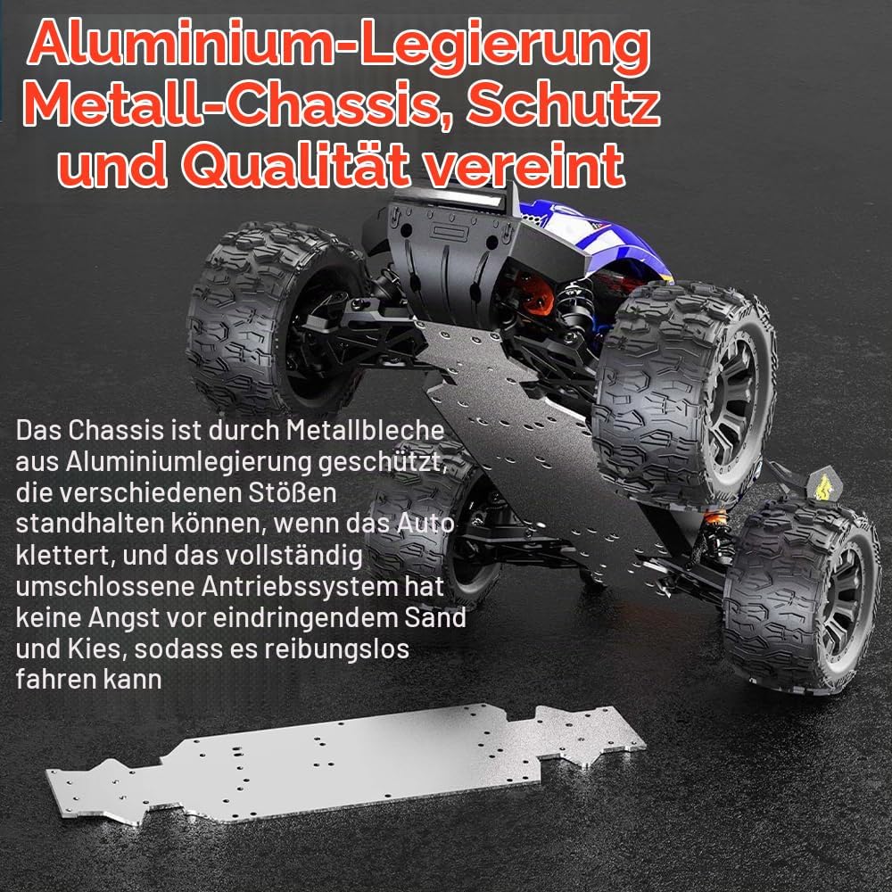 X-Verse PT14R 1:14 100KM/H Ferngesteuertes Auto, 4WD Wasserdichtes RC Autos mit 3S Bürstenloser Moto