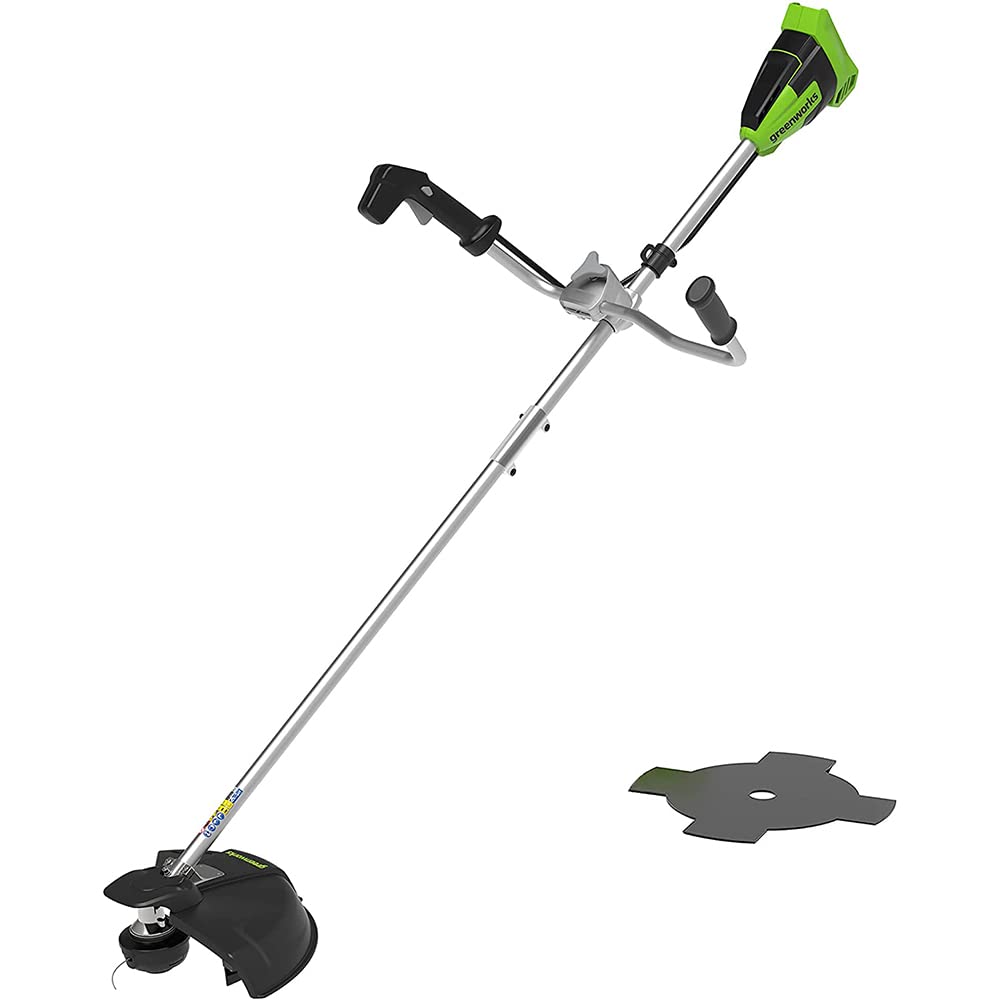 Greenworks GD40BCB Akku Freischneider mit bürstenlosem Motor, Geschirr, Motorradgriff, 40 cm Schnitt