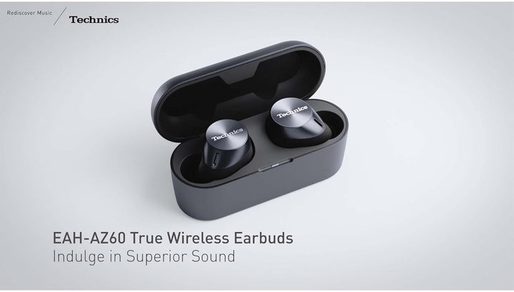 Technics EAH-AZ60E-S Kabellose Ohrhörer mit Geräuschunterdrückung, Multipoint-Bluetooth, komfortable