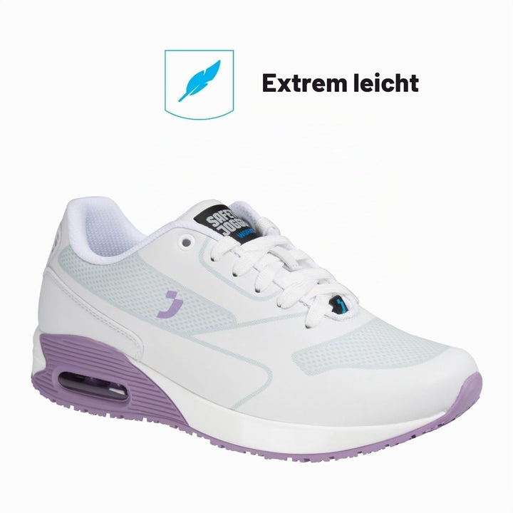 Oxypas ElaS3701lic Ela SRC-Sportschuhe, Arbeitsschuhe, Sneaker,White with Lilac,37 EU 37 EU Lila, 37