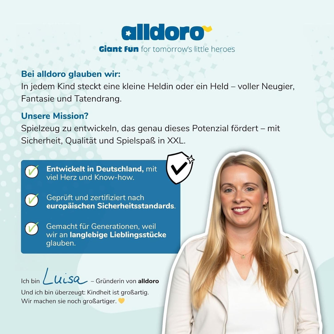 alldoro 60010 XXL 4 gewinnt, 115 x 60 x 88 cm, wetterfestes &amp; extra grosses Familienspiel mit 42 Ste