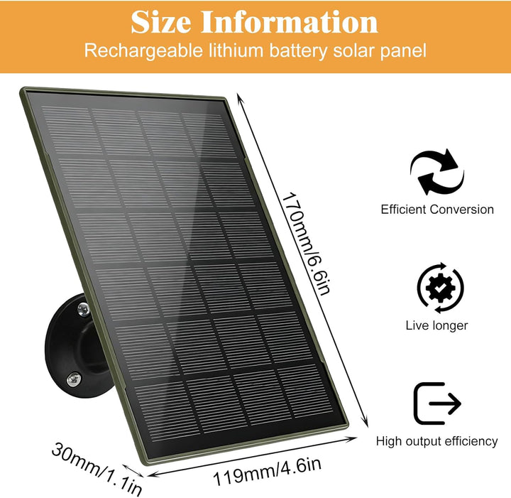 Solarpanel Für Akku Überwachungskamera, 3W 5V Solar Ladegerät, Solarzelle Solar Ladegerät, Solar Pan