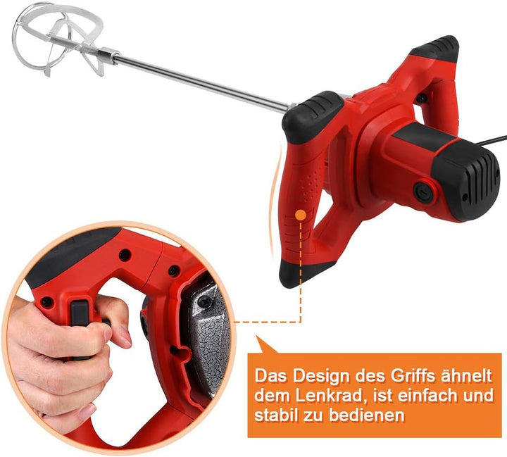 Farb-Mörtelrührer, Rührwerke Mörtelrührer Zementrührer Betonrührer Ergonomische Handgriffe mit 6 Ges