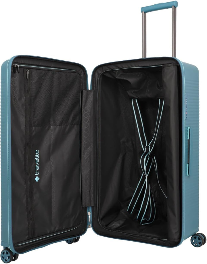 Travelite 4-Rad Koffer Set 2 teilig Grössen L/M, Gepäck Serie Roomer: Hartschalen Trolleys mit TSA K