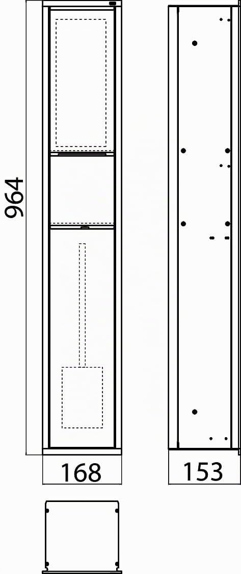 Emco Asis 150 Unterputz-Schrankmodul für das Gäste-WC, Badezimmerschrank als Toilettenpapierhalter,