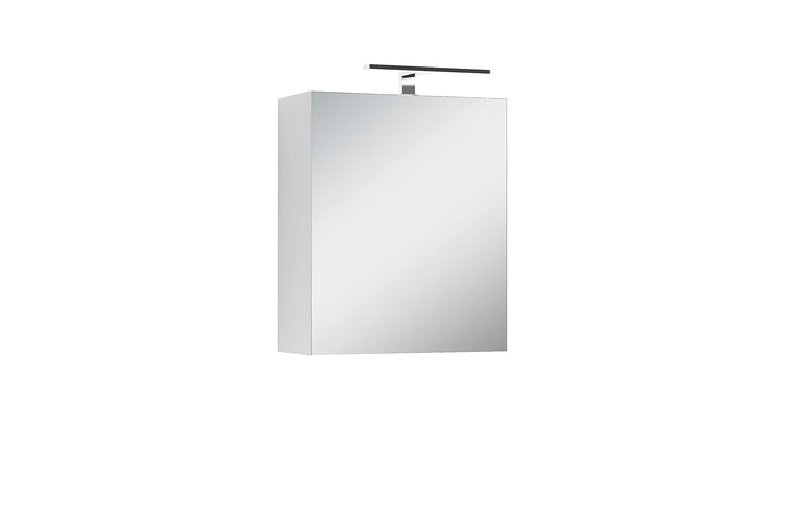 byLIVING Spiegelschrank Spree/Badezimmerschrank mit Spiegel 50 cm breit/matt weiss/Spiegeltür mit So