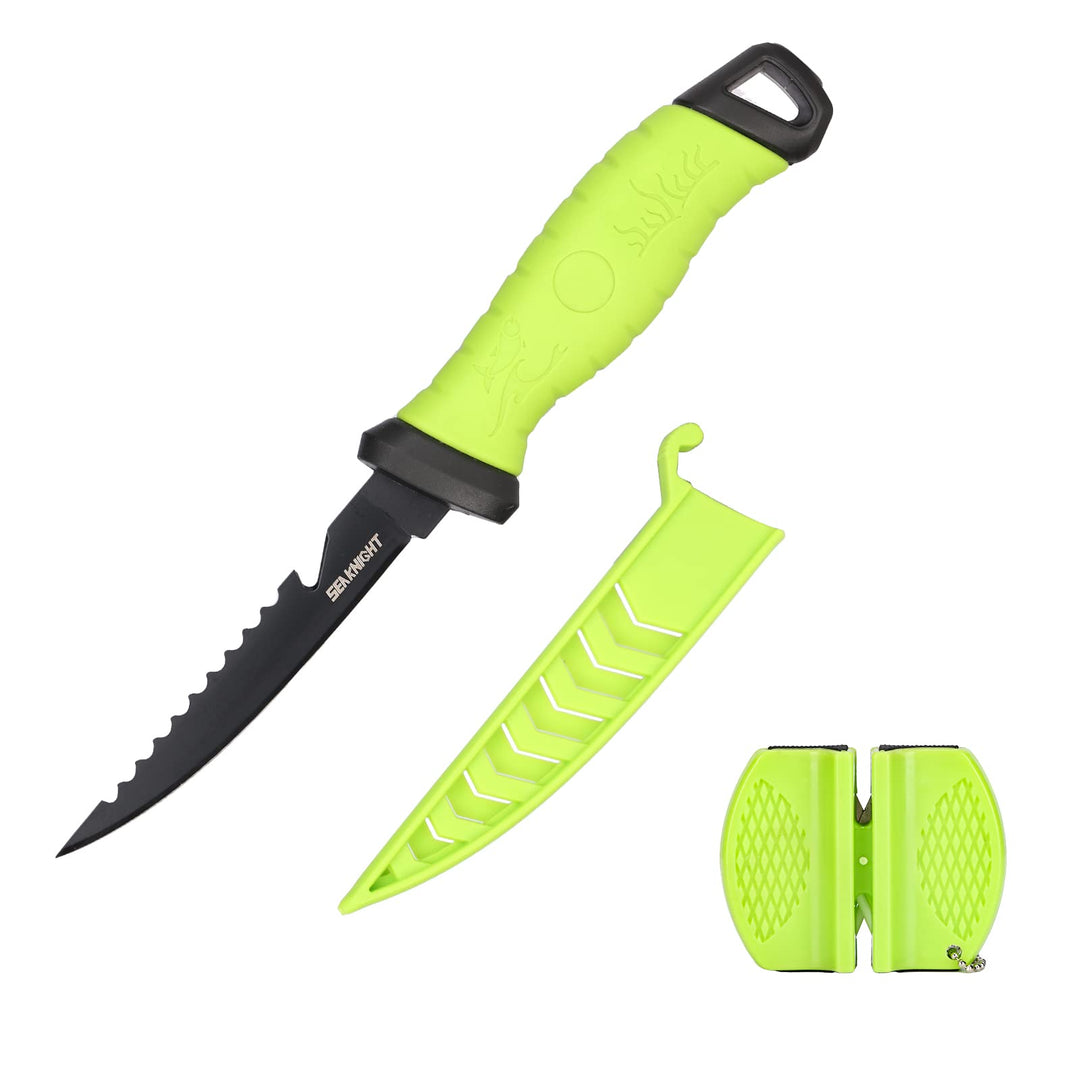 Seaknight Angelmesser 5" 7" 9" Rasiermesser scharfe Edelstahlklinge Filetmesser Rutschfester Gummigr
