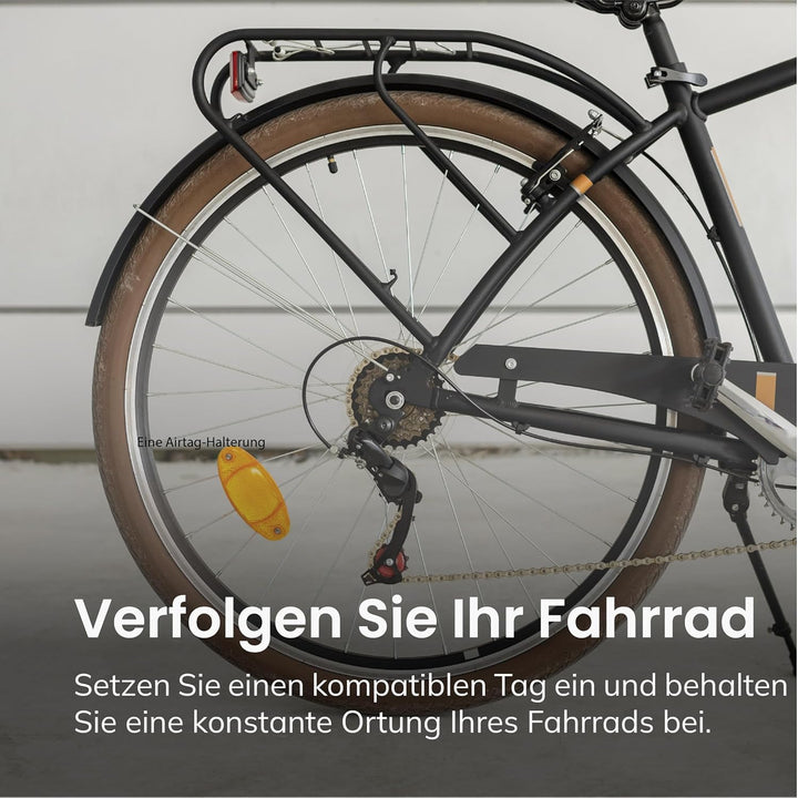 OVERADE - Airflex x2 – Halterung für GPS-Tracker Airtag – Rückstrahler – Diebstahlsicherung für Fahr