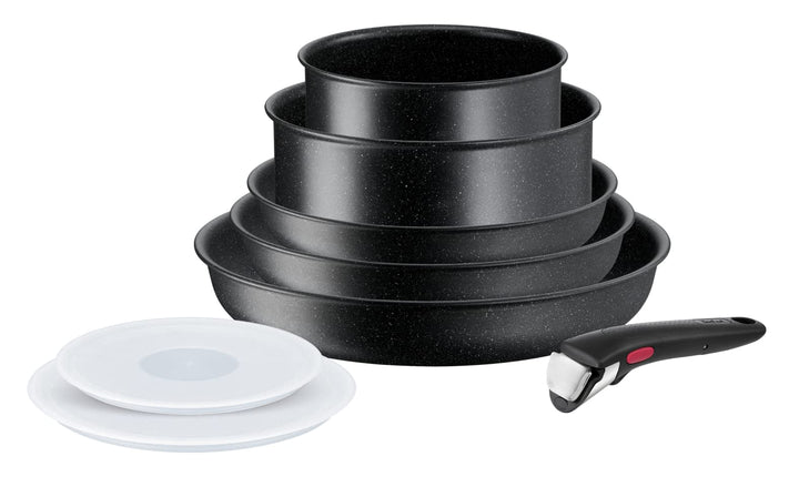 Tefal Ingenio Black Stone Kochgeschirr, 7-teilig