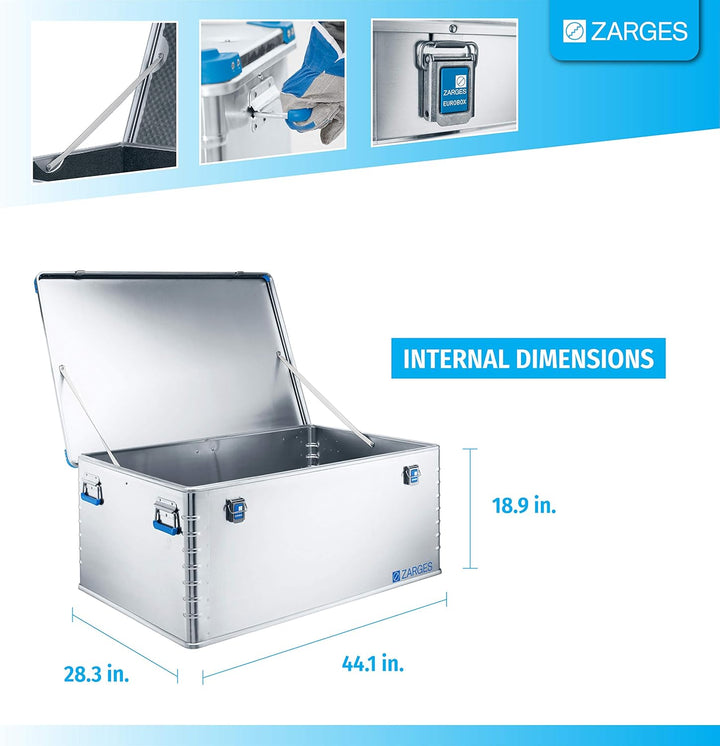 Relags Box Zarges Eurobox - 415 Liter, Silber, 415 L, 407090, 415 L