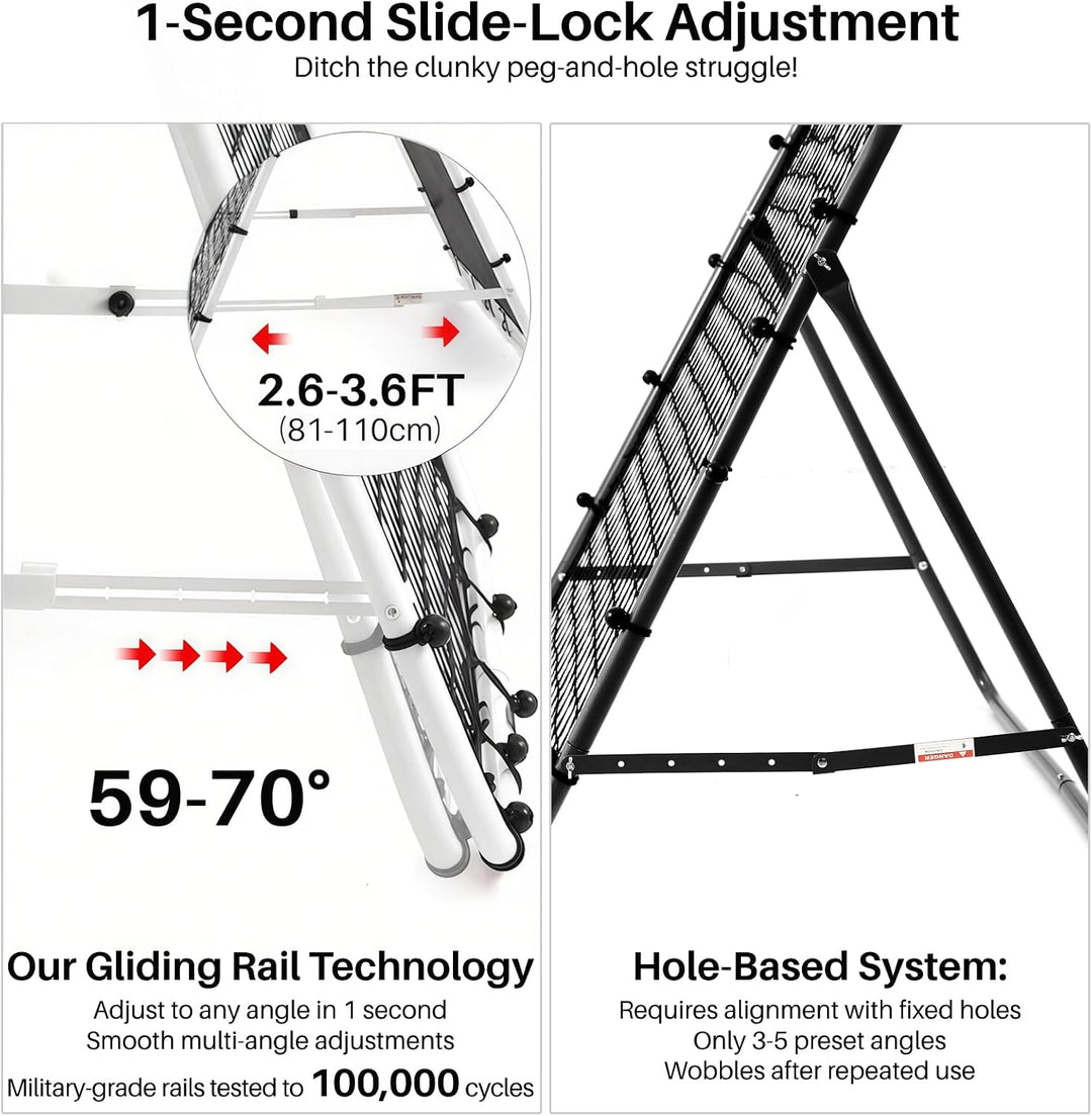 Doppelseitige Rebounder Net Fussball Training Ausrüstung, 100/120/180cm, Fussball Tor Kickback Ziel