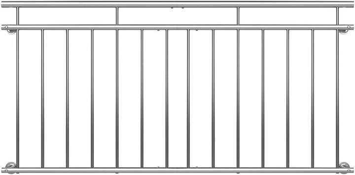 MONZANA® Französischer Balkon Edelstahl Pflegeleicht 90x184cm 14 Füllstäbe Balkongeländer Terrasseng