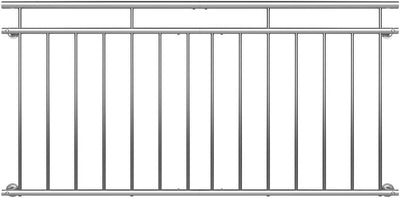 MONZANA® Französischer Balkon Edelstahl Pflegeleicht 90x184cm 14 Füllstäbe Balkongeländer Terrasseng