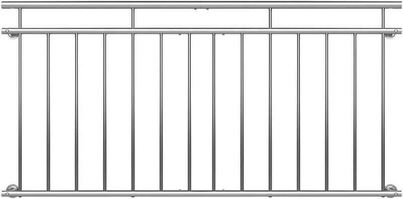 MONZANA® Französischer Balkon Edelstahl Pflegeleicht 90x184cm 14 Füllstäbe Balkongeländer Terrasseng