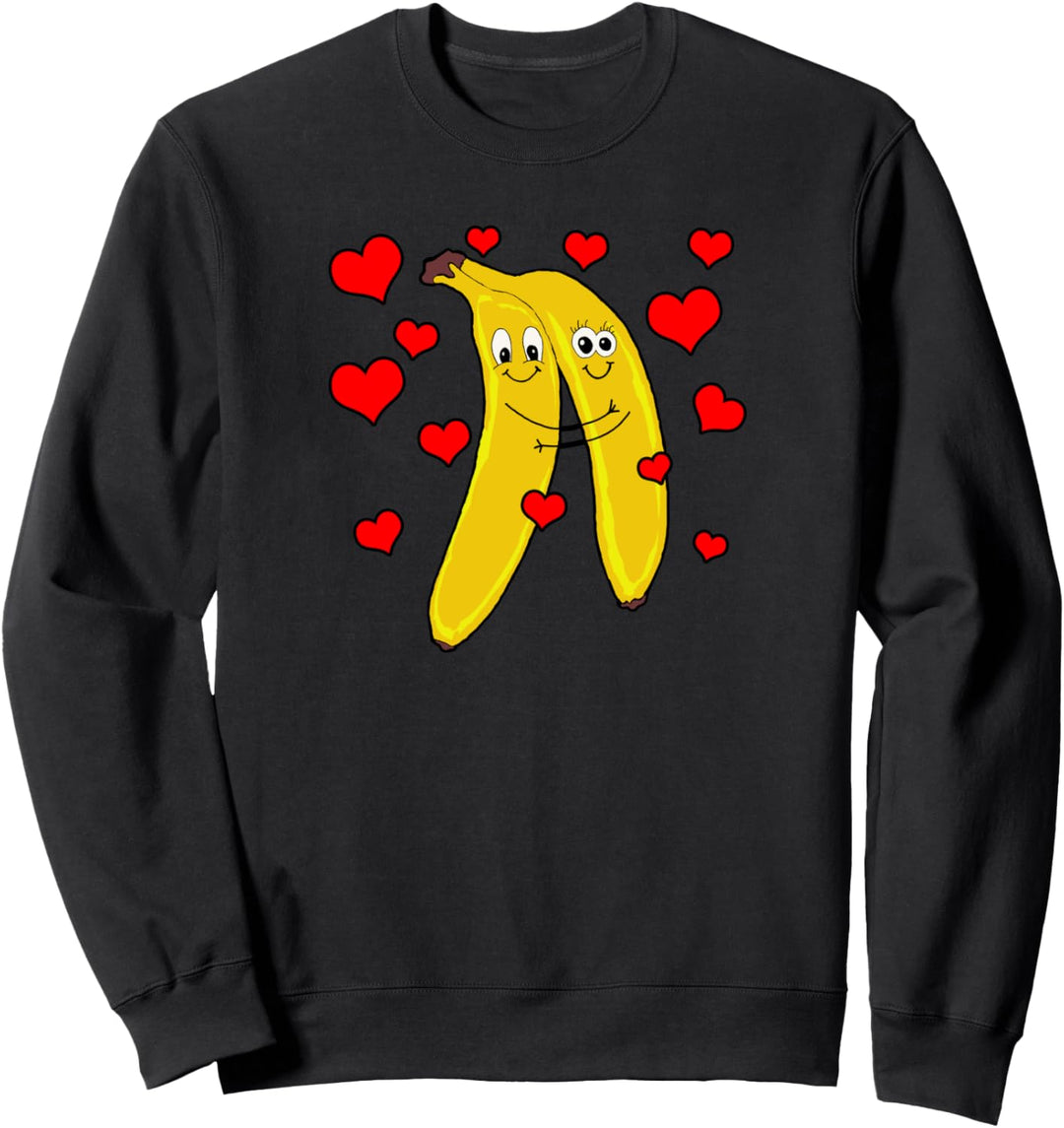 Verliebte Bananen Lustig Kostüm Partner Beziehung Vegan Sweatshirt