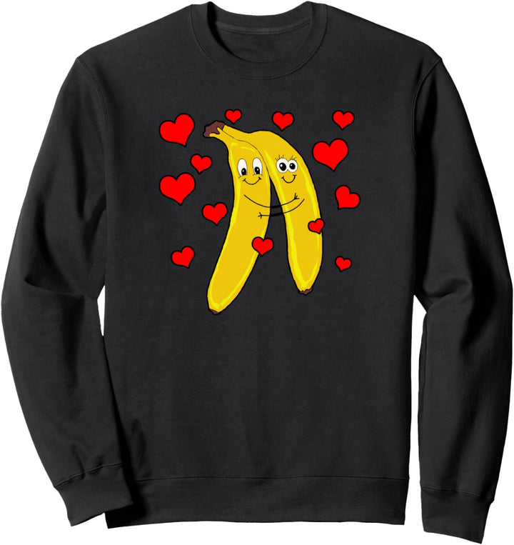 Verliebte Bananen Lustig Kostüm Partner Beziehung Vegan Sweatshirt