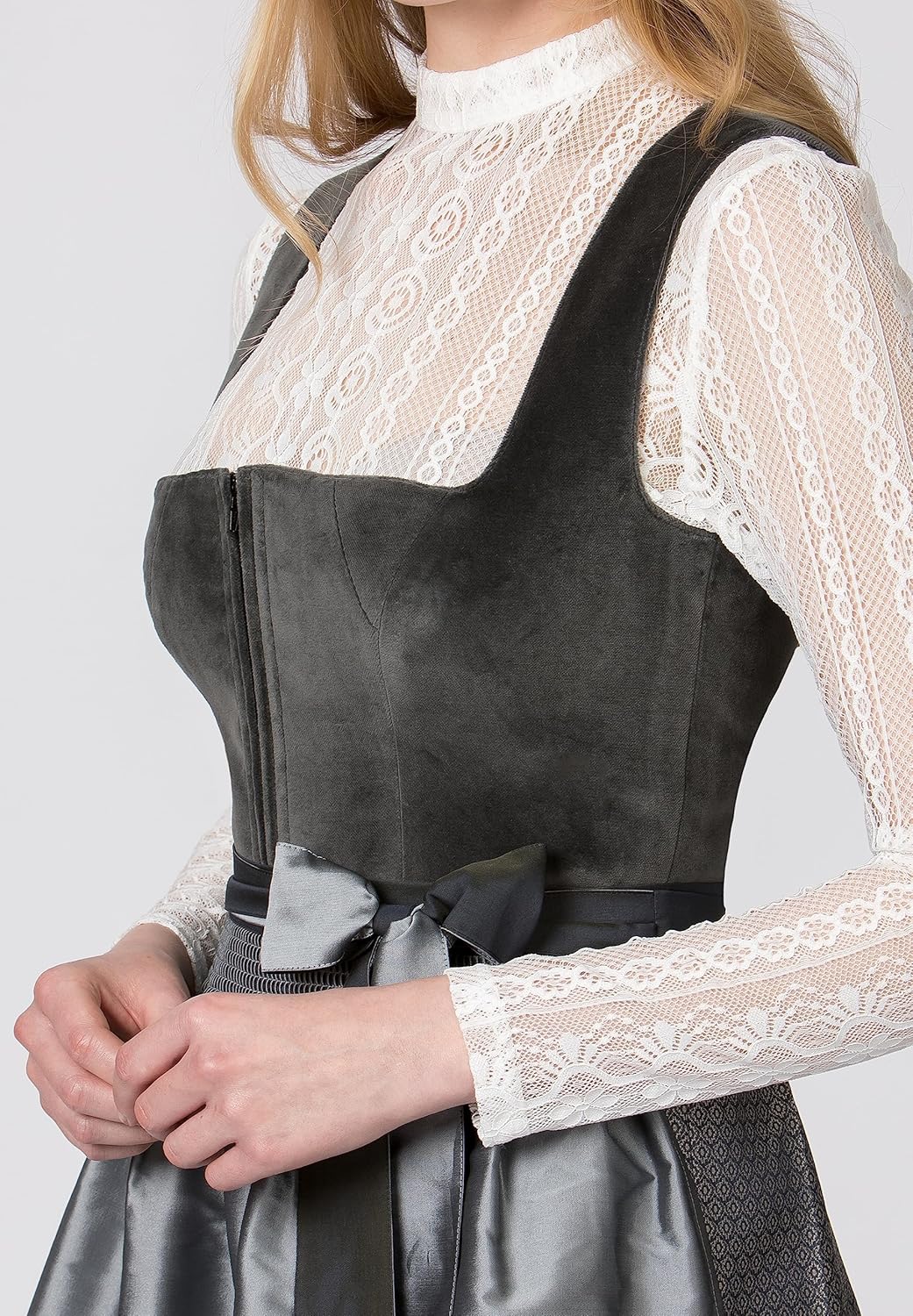 Stockerpoint Damen Dirndl Gloria Kleid für besondere Anlässe 42 Graphit, 42 Graphit