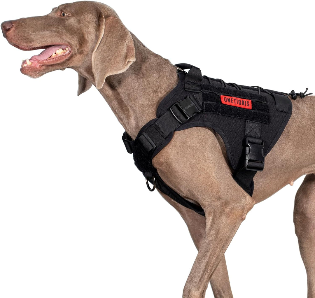 OneTigris Upgraded Fire Watcher 2.0 mit Strapazierfähiger Metallschnalle, Taktische Hundegeschirr mi
