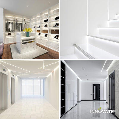 INNOVATE LED Profil silber 6 x 1m - Aluminium Profil - Aluprofil für LED-Strip - Profil für LED-Stre